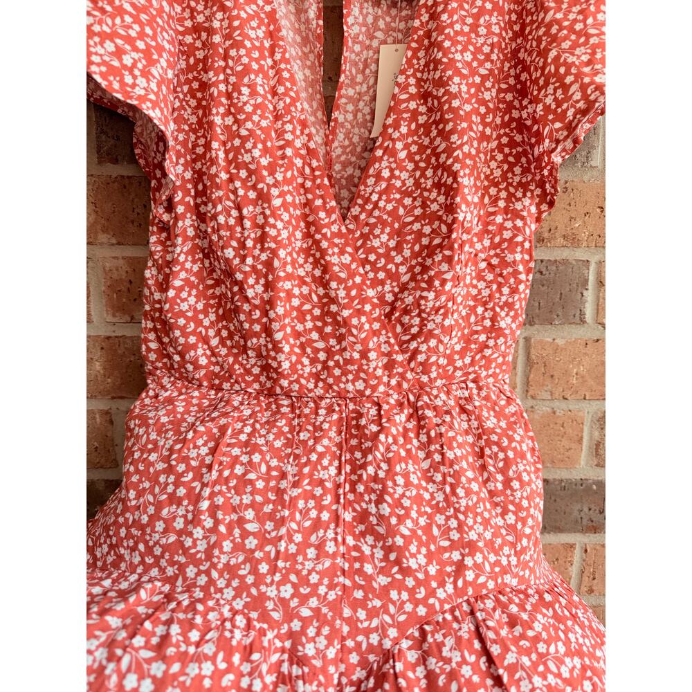 Blue Rain Orange Romper Size Medium NWT - Picture 3 of 5